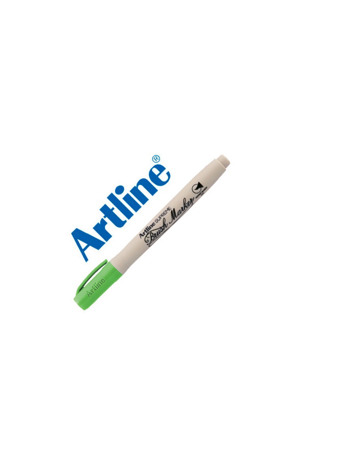 Rotulador artline supreme brush pintura base de agua punta tipo pincel trazo variable verde amarillento Rotulador artline supreme brush pintura base de agua punta tipo pincel trazo variable verde amarillento