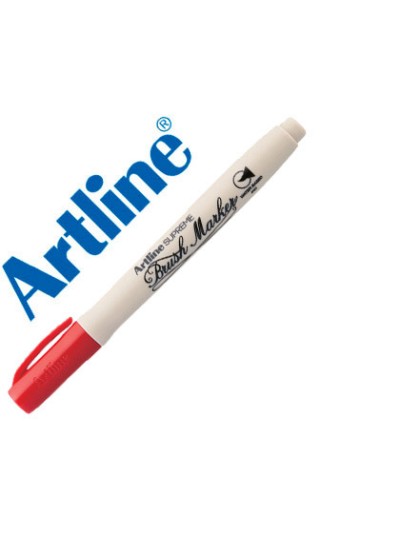 Rotulador artline supreme brush pintura base de agua punta tipo pincel trazo variable rojo
