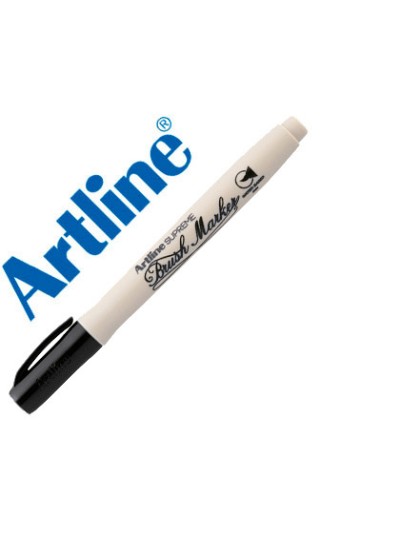 Rotulador artline supreme brush pintura base de agua punta tipo pincel trazo variable negro