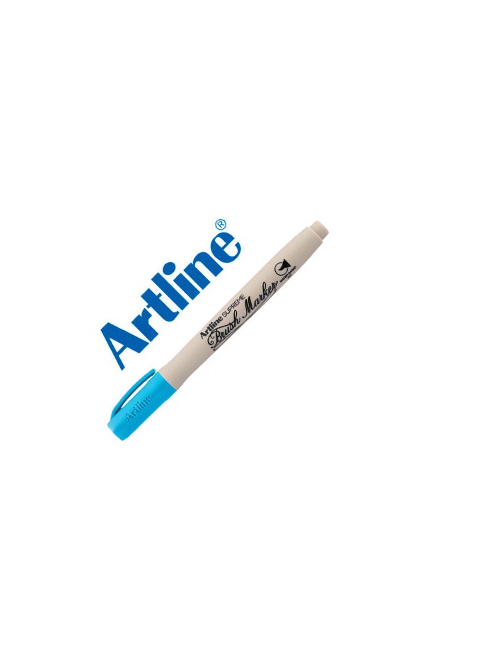 Rotulador artline supreme brush pintura base de agua punta tipo pincel trazo variable celeste Rotulador artline supreme brush pintura base de agua punta tipo pincel trazo variable celeste