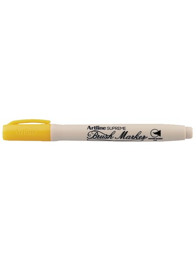 Rotulador artline supreme brush pintura base de agua punta tipo pincel trazo variable amarillo