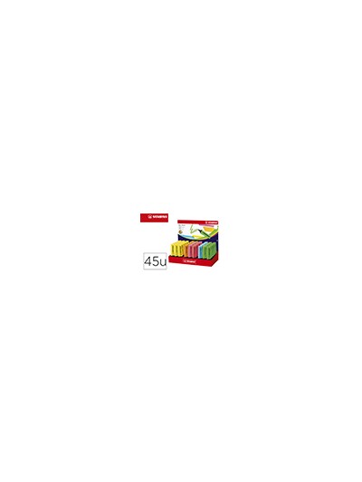 Rotulador stabilo boss fluorescente 70 expositor de 45 unidades colores surtidos