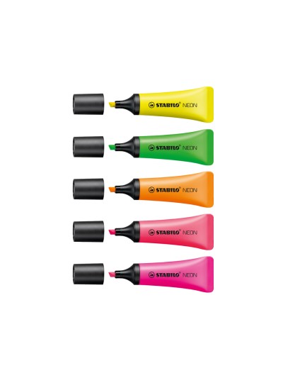 Rotulador stabilo fluorescente 72 neon expositor de 45 unidades colores surtidos