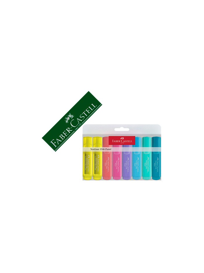 Rotulador faber fluorescente 1546 color pastel estuche 8 unidades surtidas Rotulador faber fluorescente 1546 color pastel estuche 8 unidades surtidas