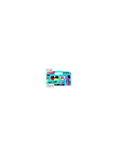 Tempera maped color peps ultra lavable caja de 6 colores surtidos primarios 75 ml