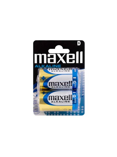 Pila maxell alcalina 1.5v tipo d lr20 blister de 2 unidades