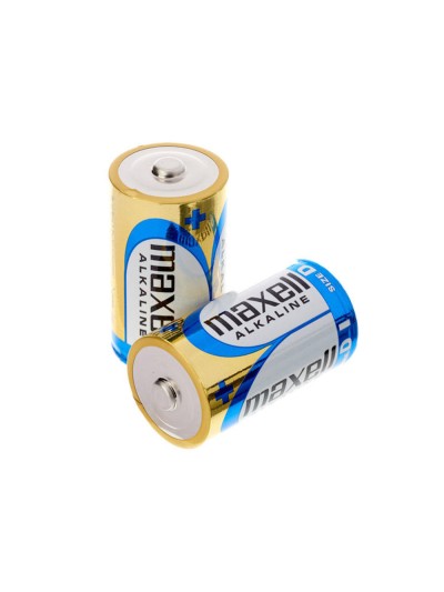 Pila maxell alcalina 1.5v tipo d lr20 blister de 2 unidades