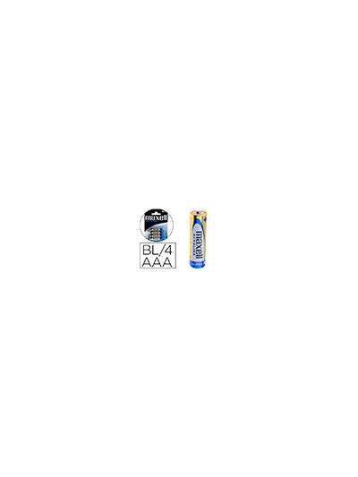 Pila maxell alcalina 1.5 v tipo aaa lr03 blister de 4 unidades