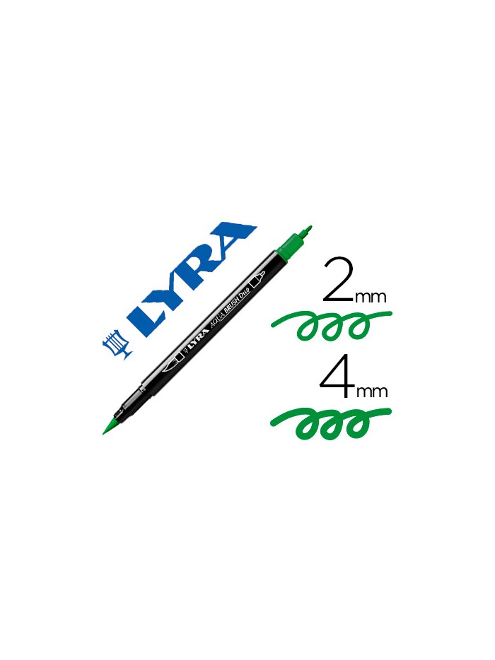 Rotulador lyra aqua brush acuarelable doble punta fina y pincel verde Rotulador lyra aqua brush acuarelable doble punta fina y pincel verde