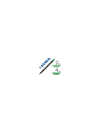 Rotulador lyra aqua brush acuarelable doble punta fina y pincel verde