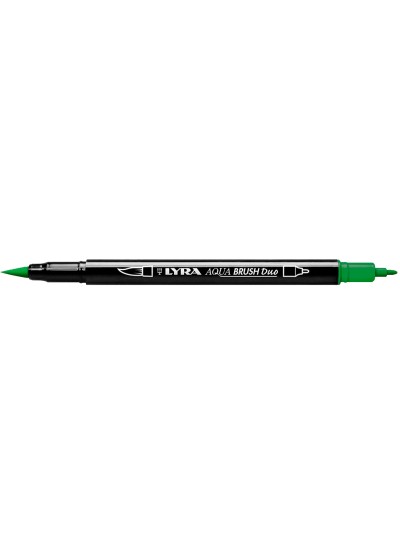 Rotulador lyra aqua brush acuarelable doble punta fina y pincel verde
