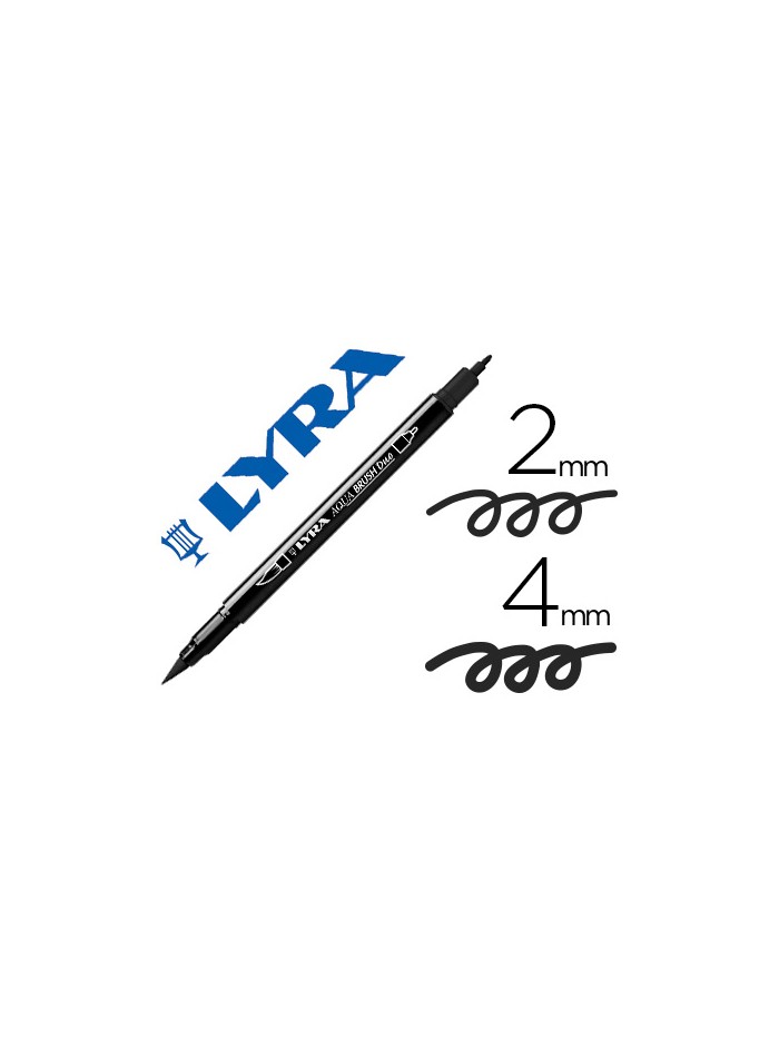 Rotulador lyra aqua brush acuarelable doble punta fina y pincel negro Rotulador lyra aqua brush acuarelable doble punta fina y pincel negro