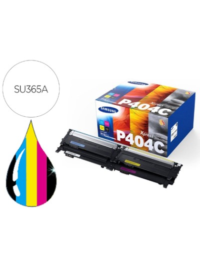 Toner samsung p404c sl c430w / c480 / c480fn / c480fw / c480w pack magenta cian amarillo y negro 1.000 pag