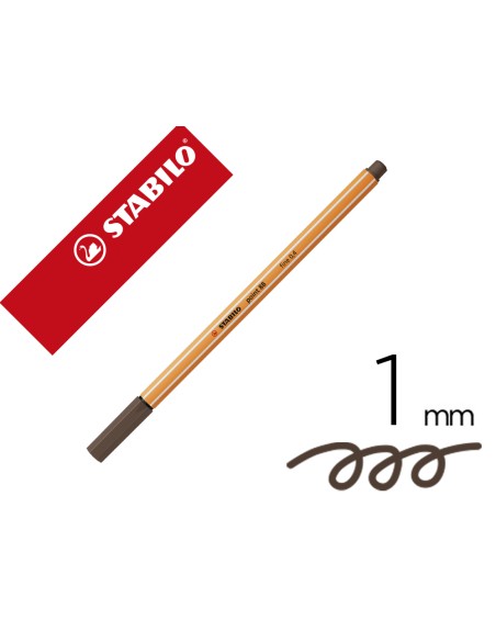 Rotulador stabilo punta de fib ra point 88 sombra punta fina 0,4mm