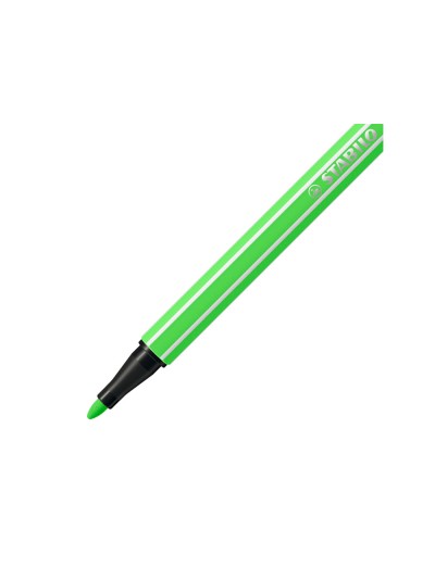 Rotulador stabilo acuarelable pen 68 verde neon punta gruesa 1mm