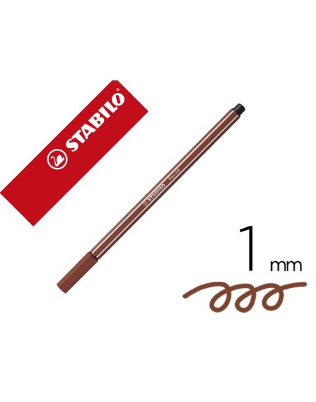 Rotulador stabilo acuarelable pen 68 siena tostado punta gruesa 1mm