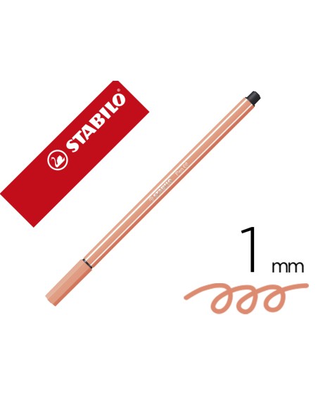 Rotulador stabilo acuarelable pen 68 carne claro punta gruesa 1mm
