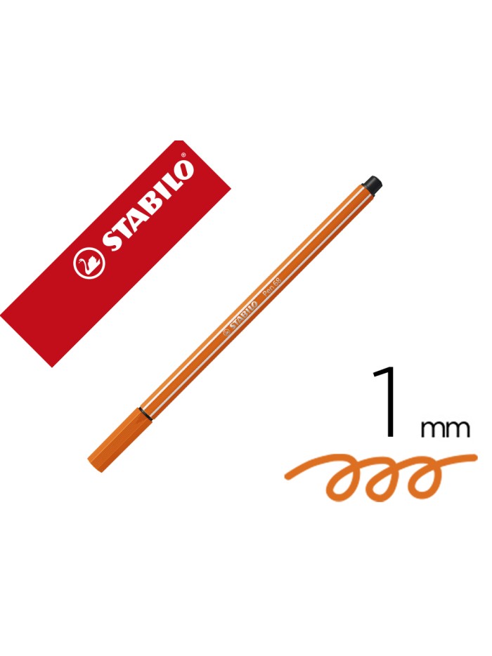 Rotulador stabilo acuarelable pen 68 bermellon palido punta gruesa 1mm Rotulador stabilo acuarelable pen 68 bermellon palido punta gruesa 1mm