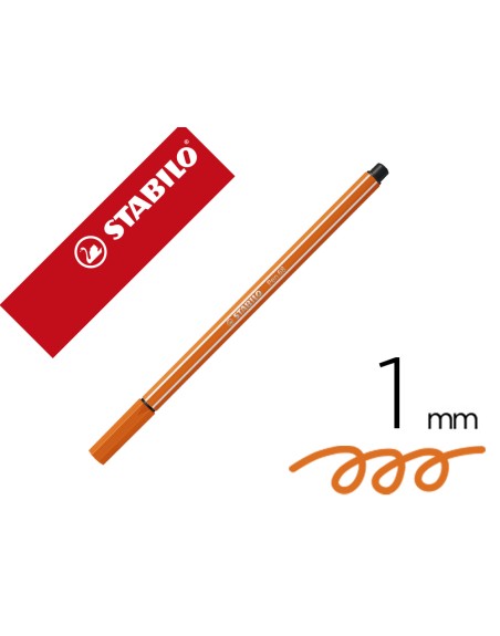 Rotulador stabilo acuarelable pen 68 bermellon palido punta gruesa 1mm