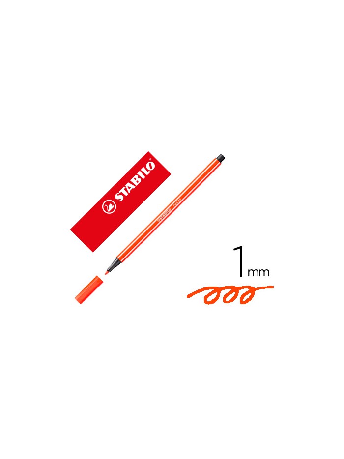 Rotulador stabilo acuarelable pen 68 bermellon punta gruesa 1mm Rotulador stabilo acuarelable pen 68 bermellon punta gruesa 1mm