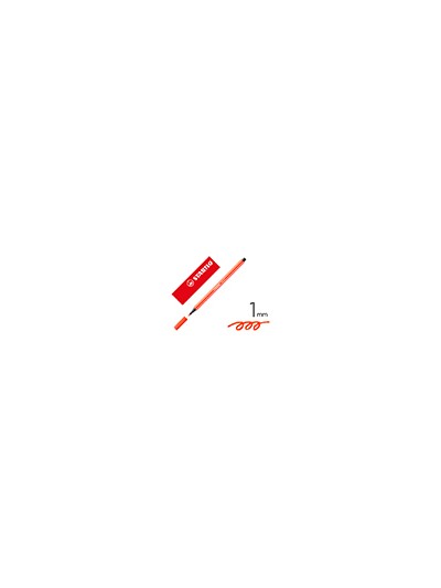 Rotulador stabilo acuarelable pen 68 bermellon punta gruesa 1mm