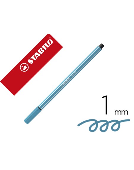 Rotulador stabilo acuarelable pen 68 azul cobalto punta gruesa 1mm