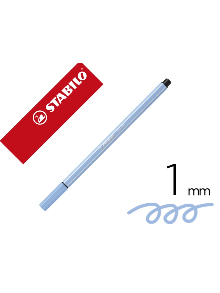 Rotulador stabilo acuarelable pen 68 azul claro punta gruesa 1mm Rotulador stabilo acuarelable pen 68 azul claro punta gruesa 1mm