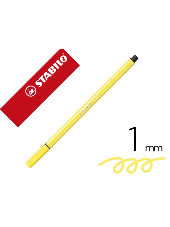 Rotulador stabilo acuarelable pen 68 amarillo limon punta gruesa 1mm Rotulador stabilo acuarelable pen 68 amarillo limon punta gruesa 1mm