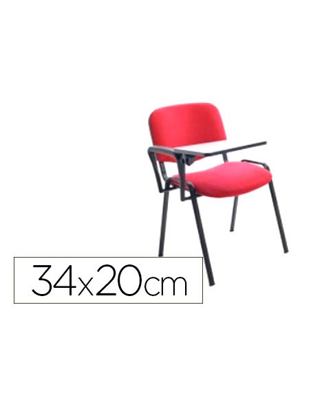 Pala escritura rocada derecha para silla confidente plegable pvc 34x20 cm color negro