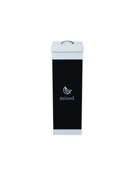 Contenedor papelera reciclaje paperflow con tapa poliestireno para residuos organicos 60 l 76x36,3x26,3