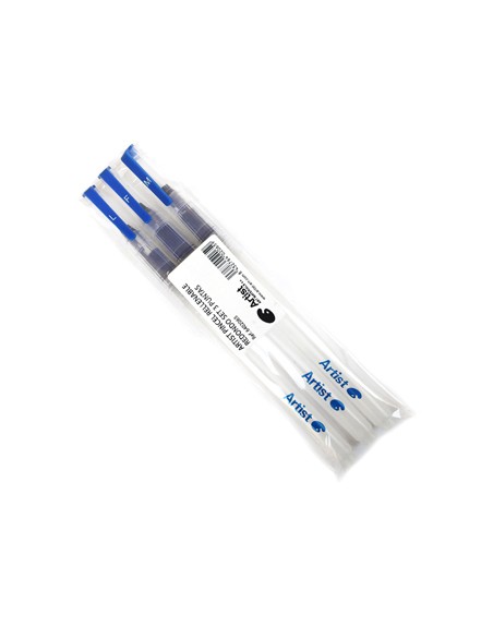 Pincel artist recargable redondo blister 3 unidades puntas surtidas