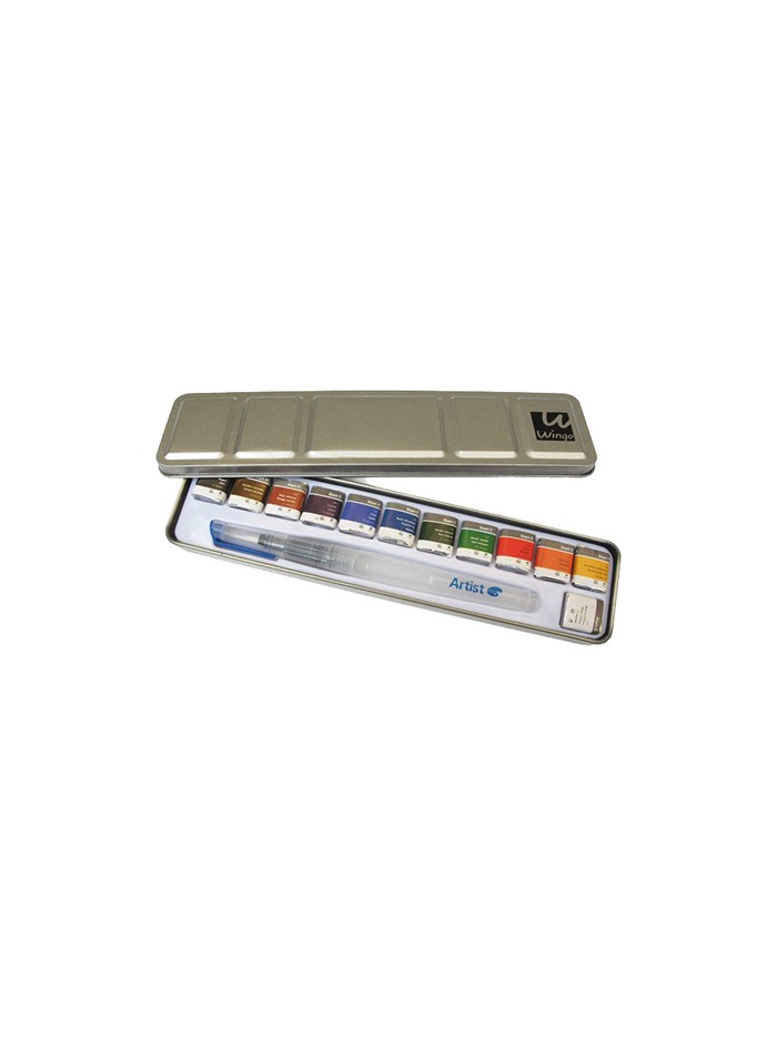 Acuarela artist start caja metal 12 colores surtidos + pincel rellenable Acuarela artist start caja metal 12 colores surtidos + pincel rellenable