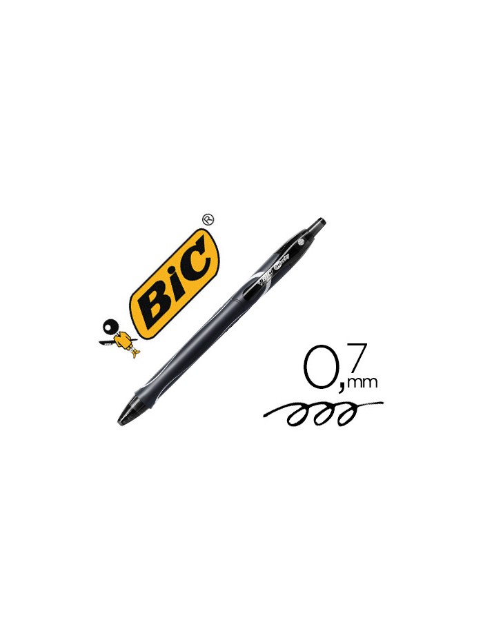 Boligrafo bic gelocity quick dry retractil tinta gel negro punta de 0,7 mm Boligrafo bic gelocity quick dry retractil tinta gel negro punta de 0,7 mm