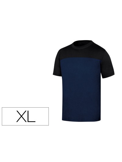 Camiseta de algodon deltaplus color azul/negro talla xl