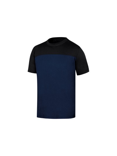Camiseta de algodon deltaplus color azul/negro talla xl