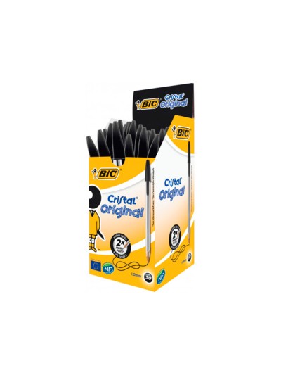 Boligrafo bic cristal original tinta negra unidad
