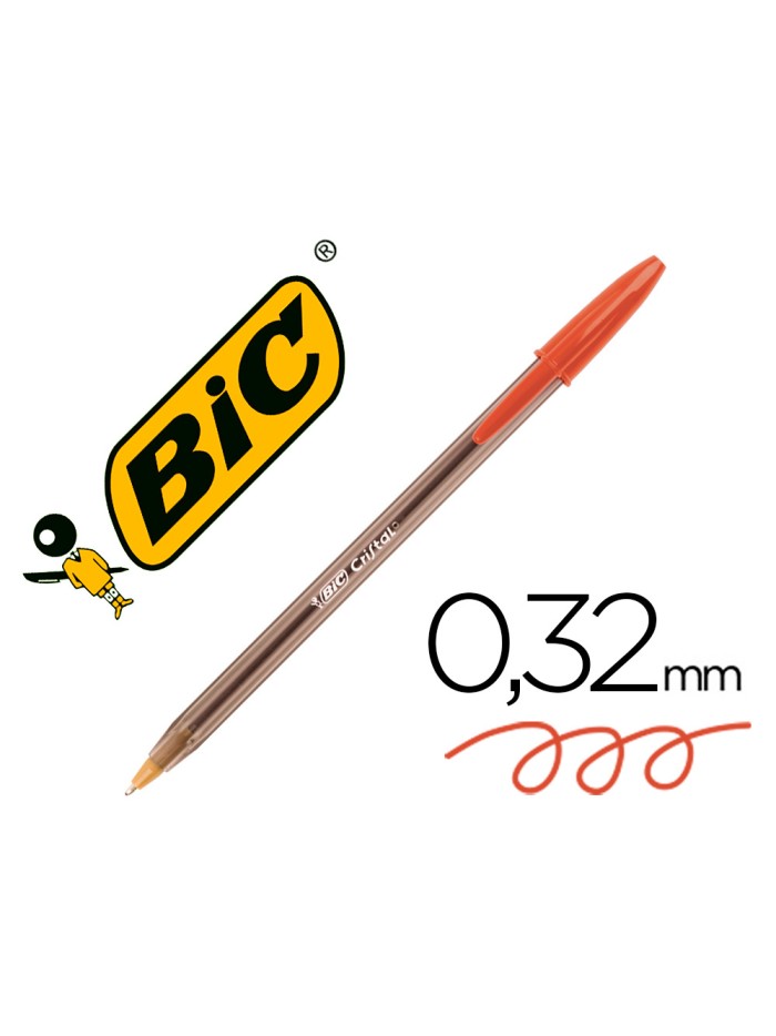 Boligrafo bic cristal original tinta roja unidad Boligrafo bic cristal original tinta roja unidad