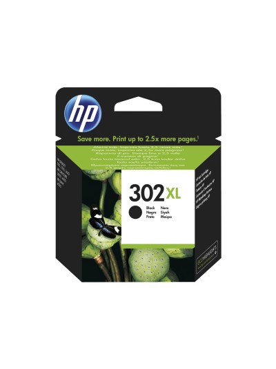 Ink-jet hp 302xl deskjet 1110 / 2130 / 3630 officejet 3830 / 4650 envy 4520 negro 480 pag