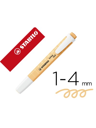 Rotulador stabilo fluorescente swing cool pastel naranja palido