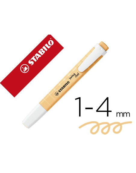 Rotulador stabilo fluorescente swing cool pastel naranja palido