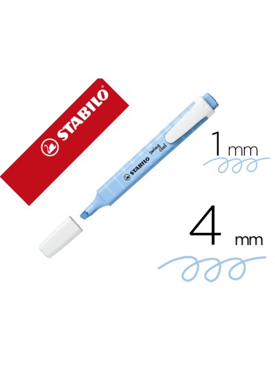 Rotulador stabilo fluorescente swing cool pastel azul ventoso