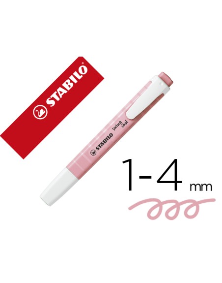 Rotulador stabilo fluorescente swing cool pastel rosa