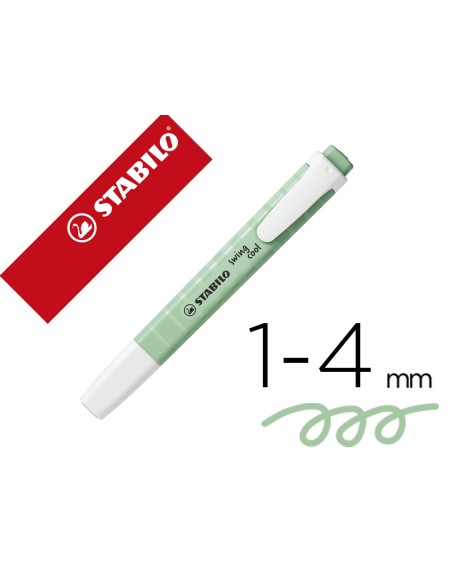 Rotulador stabilo fluorescente swing cool pastel verde menta