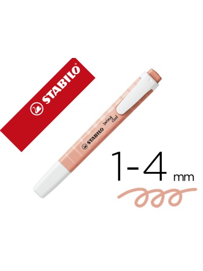 Rotulador stabilo fluorescente swing cool pastel melocoton