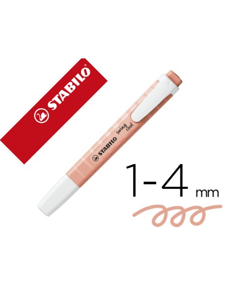 Rotulador stabilo fluorescente swing cool pastel melocoton