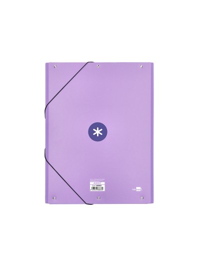 Carpeta antartik gomas a4 3 solapas carton forrado color lavanda