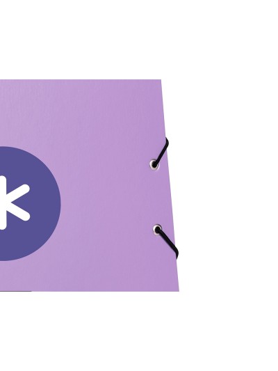 Carpeta antartik gomas a4 3 solapas carton forrado color lavanda