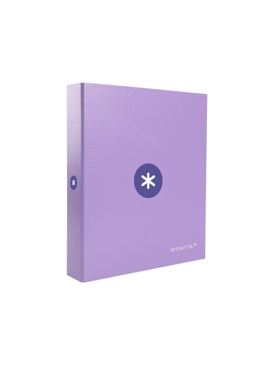 Carpeta 4 anillas 40 mm mixtas antartik a4 forrada color lavanda