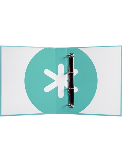 Carpeta 4 anillas 40 mm mixtas antartik a4 forrada color menta