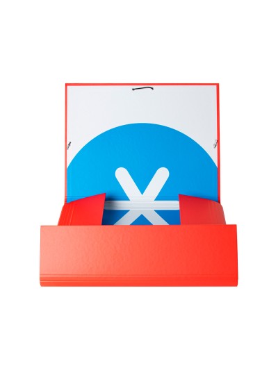 Carpeta antartik gomas a4 3 solapas carton forrado color roja